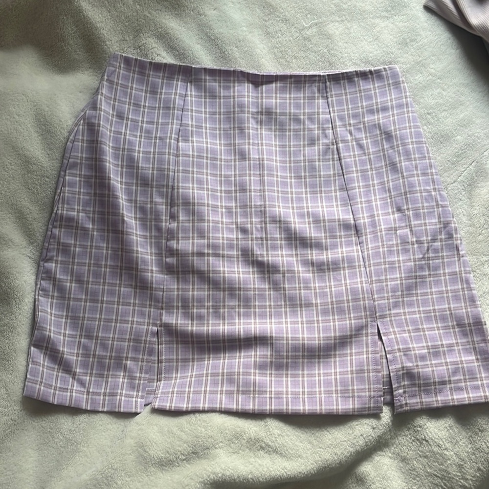 High waisted mini skirt